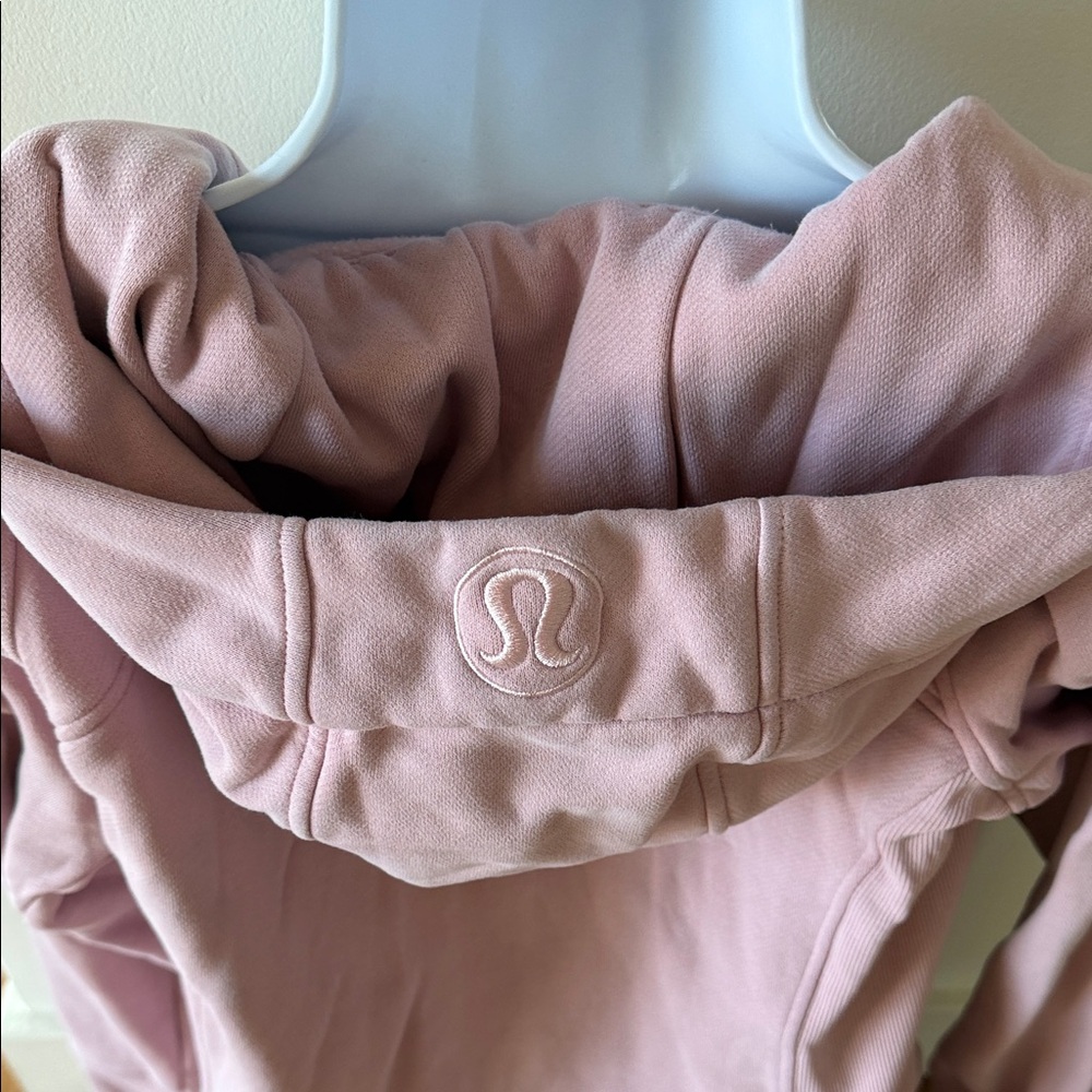 Lululemon athletica scuba zip-up hoodie jacket with rose gold accent - Picture 3 of 3